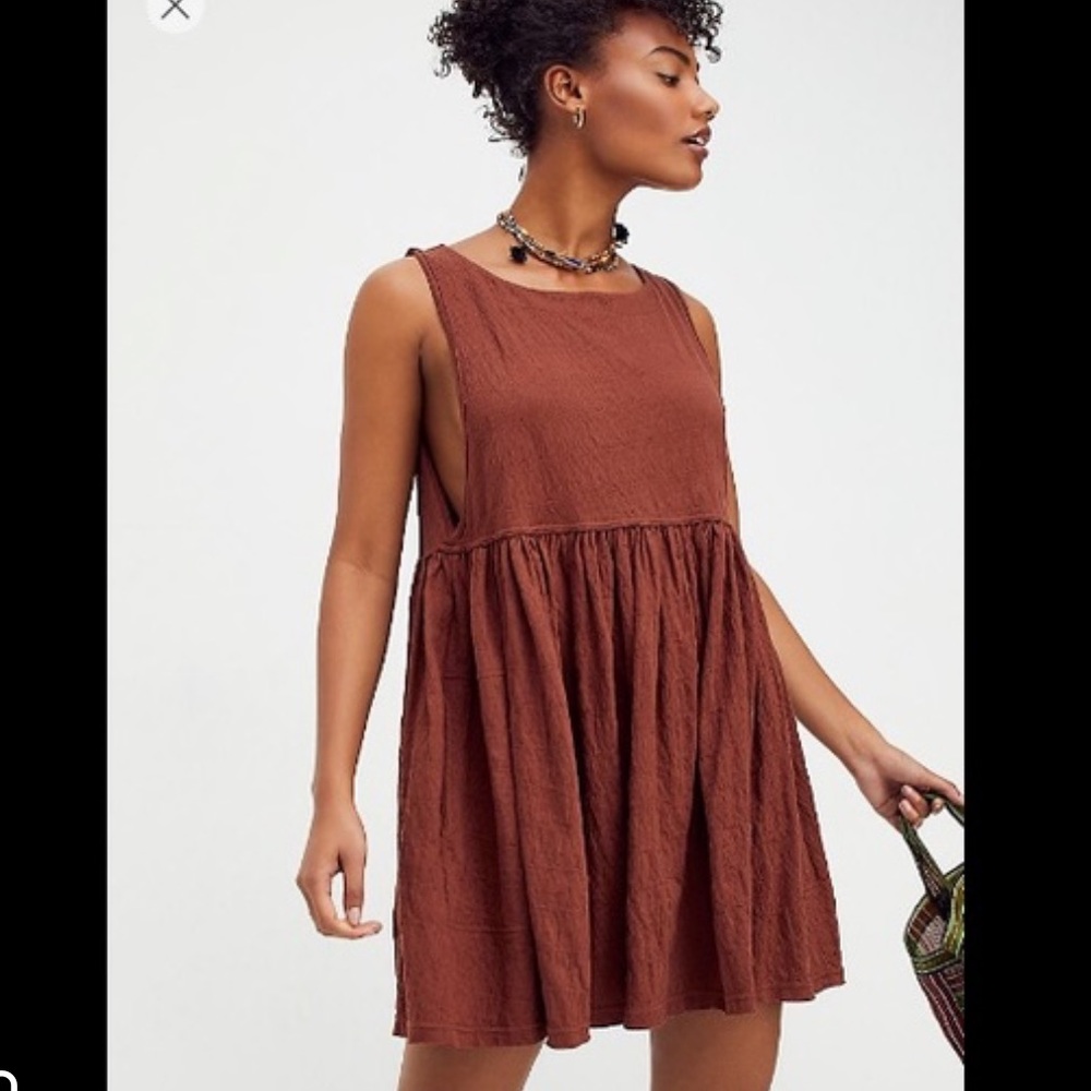 perfect condition free people terracotta “i’m still obsessed” mini dress sz xs